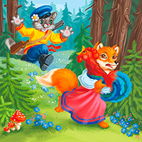 Кот, петух и лиса - русская народная сказка